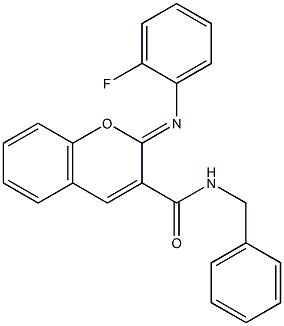 N-benzyl-2-[(2-fluorophenyl)imino]-2H-chromene-3-carboxamide