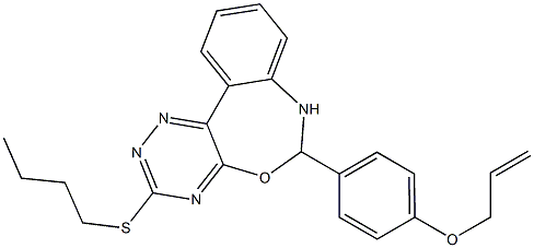 allyl 4-[3-(butylsulfanyl)-6,7-dihydro[1,2,4]triazino[5,6-d][3,1]benzoxazepin-6-yl]phenyl ether|