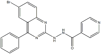 N'-(6-bromo-4-phenylquinazolin-2-yl)pyridine-4-carbohydrazide Struktur