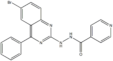 N'-(6-bromo-4-phenylquinazolin-2-yl)pyridine-4-carbohydrazide Structure