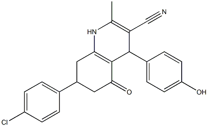 7-(4-chlorophenyl)-4-(4-hydroxyphenyl)-2-methyl-5-oxo-1,4,5,6,7,8-hexahydro-3-quinolinecarbonitrile