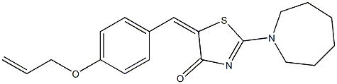 5-[4-(allyloxy)benzylidene]-2-(1-azepanyl)-1,3-thiazol-4(5H)-one 结构式
