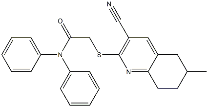  2-[(3-cyano-6-methyl-5,6,7,8-tetrahydroquinolin-2-yl)sulfanyl]-N,N-diphenylacetamide