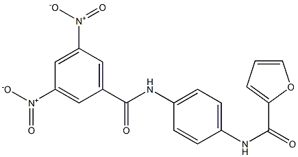 N-[4-({3,5-bisnitrobenzoyl}amino)phenyl]-2-furamide Structure