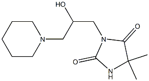 3-[2-hydroxy-3-(1-piperidinyl)propyl]-5,5-dimethyl-2,4-imidazolidinedione Structure