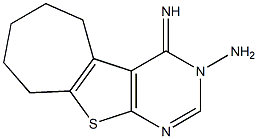 4-imino-6,7,8,9-tetrahydro-4H-cyclohepta[4,5]thieno[2,3-d]pyrimidin-3(5H)-ylamine Structure