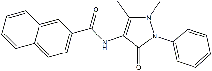 N-(1,5-dimethyl-3-oxo-2-phenyl-2,3-dihydro-1H-pyrazol-4-yl)-2-naphthamide Structure