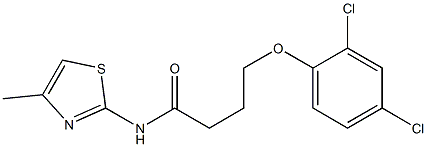 4-(2,4-dichlorophenoxy)-N-(4-methyl-1,3-thiazol-2-yl)butanamide Structure