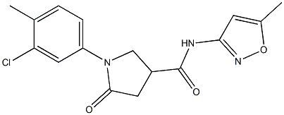 1-(3-chloro-4-methylphenyl)-N-(5-methyl-3-isoxazolyl)-5-oxo-3-pyrrolidinecarboxamide