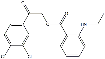2-(3,4-dichlorophenyl)-2-oxoethyl 2-(ethylamino)benzoate,,结构式