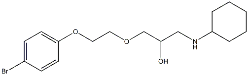 1-[2-(4-bromophenoxy)ethoxy]-3-(cyclohexylamino)-2-propanol,,结构式