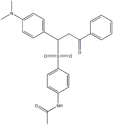 N-[4-({1-[4-(dimethylamino)phenyl]-3-oxo-3-phenylpropyl}sulfonyl)phenyl]acetamide Structure