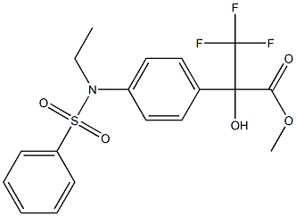methyl 2-{4-[ethyl(phenylsulfonyl)amino]phenyl}-3,3,3-trifluoro-2-hydroxypropanoate Structure