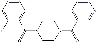 1-(2-fluorobenzoyl)-4-(3-pyridinylcarbonyl)piperazine Structure