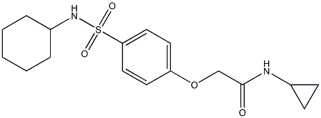 2-{4-[(cyclohexylamino)sulfonyl]phenoxy}-N-cyclopropylacetamide Structure