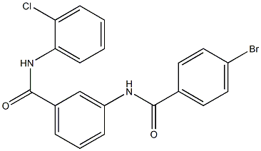 3-[(4-bromobenzoyl)amino]-N-(2-chlorophenyl)benzamide Structure