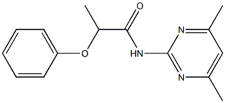 N-(4,6-dimethyl-2-pyrimidinyl)-2-phenoxypropanamide Structure