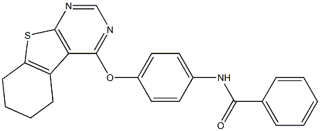 N-[4-(5,6,7,8-tetrahydro[1]benzothieno[2,3-d]pyrimidin-4-yloxy)phenyl]benzamide 结构式