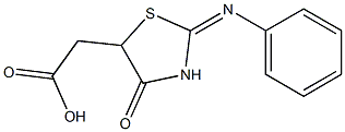 [4-oxo-2-(phenylimino)-1,3-thiazolidin-5-yl]acetic acid Structure