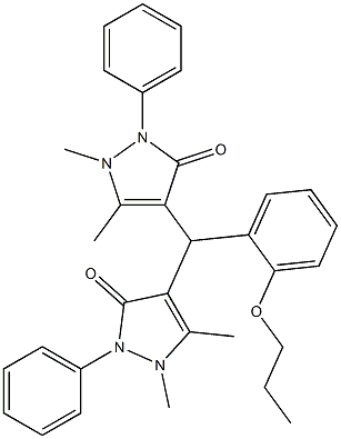  4-{(1,5-dimethyl-3-oxo-2-phenyl-2,3-dihydro-1H-pyrazol-4-yl)[2-(propyloxy)phenyl]methyl}-1,5-dimethyl-2-phenyl-1,2-dihydro-3H-pyrazol-3-one
