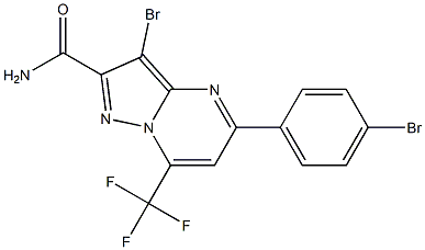 3-bromo-5-(4-bromophenyl)-7-(trifluoromethyl)pyrazolo[1,5-a]pyrimidine-2-carboxamide