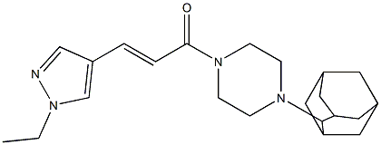 1-(2-adamantyl)-4-[3-(1-ethyl-1H-pyrazol-4-yl)acryloyl]piperazine Structure