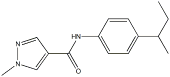 N-(4-sec-butylphenyl)-1-methyl-1H-pyrazole-4-carboxamide 化学構造式