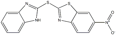 2-(1H-benzimidazol-2-ylsulfanyl)-6-nitro-1,3-benzothiazole Structure