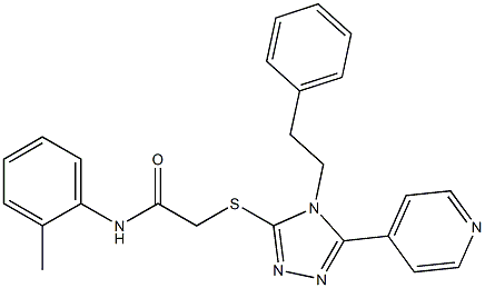 N-(2-methylphenyl)-2-{[4-(2-phenylethyl)-5-(4-pyridinyl)-4H-1,2,4-triazol-3-yl]sulfanyl}acetamide