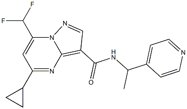 5-cyclopropyl-7-(difluoromethyl)-N-[1-(4-pyridinyl)ethyl]pyrazolo[1,5-a]pyrimidine-3-carboxamide