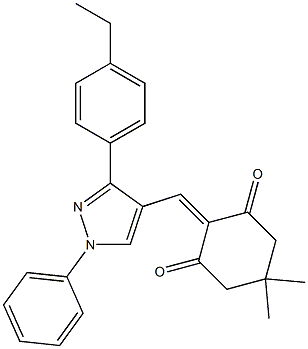 2-{[3-(4-ethylphenyl)-1-phenyl-1H-pyrazol-4-yl]methylene}-5,5-dimethyl-1,3-cyclohexanedione