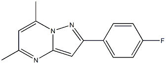 2-(4-fluorophenyl)-5,7-dimethylpyrazolo[1,5-a]pyrimidine 化学構造式