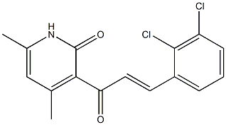 3-[3-(2,3-dichlorophenyl)acryloyl]-4,6-dimethyl-2(1H)-pyridinone 化学構造式