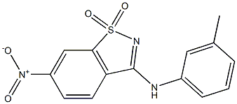 6-nitro-3-(3-toluidino)-1,2-benzisothiazole 1,1-dioxide 结构式