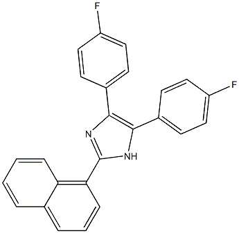 4,5-bis(4-fluorophenyl)-2-(1-naphthyl)-1H-imidazole Struktur