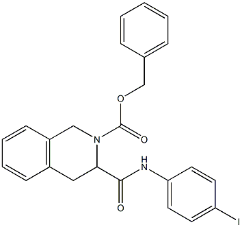 benzyl 3-[(4-iodoanilino)carbonyl]-3,4-dihydro-2(1H)-isoquinolinecarboxylate Struktur