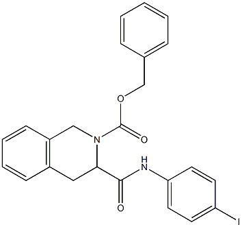 benzyl 3-[(4-iodoanilino)carbonyl]-3,4-dihydro-2(1H)-isoquinolinecarboxylate,,结构式