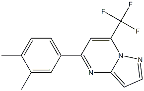 5-(3,4-dimethylphenyl)-7-(trifluoromethyl)pyrazolo[1,5-a]pyrimidine,,结构式