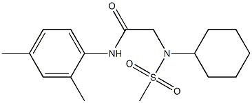 2-[cyclohexyl(methylsulfonyl)amino]-N-(2,4-dimethylphenyl)acetamide,,结构式