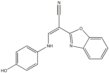 2-(1,3-benzoxazol-2-yl)-3-(4-hydroxyanilino)acrylonitrile Structure