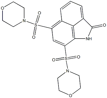 6,8-bis(4-morpholinylsulfonyl)benzo[cd]indol-2(1H)-one Structure