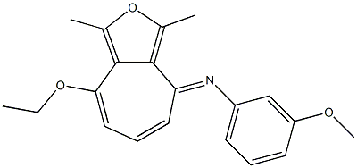 N-(8-ethoxy-1,3-dimethyl-4H-cyclohepta[c]furan-4-ylidene)-N-(3-methoxyphenyl)amine 结构式