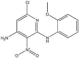 4-amino-6-chloro-3-nitro-2-(2-methoxyanilino)pyridine Struktur