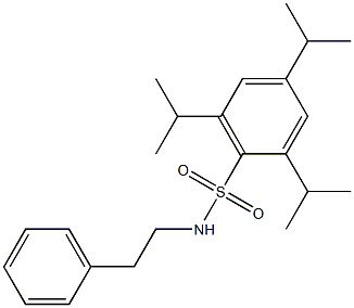 2,4,6-triisopropyl-N-(2-phenylethyl)benzenesulfonamide 化学構造式