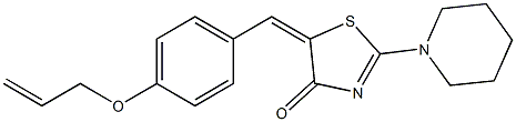 5-[4-(allyloxy)benzylidene]-2-(1-piperidinyl)-1,3-thiazol-4(5H)-one Struktur