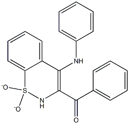 (4-anilino-1,1-dioxido-2H-1,2-benzothiazin-3-yl)(phenyl)methanone 化学構造式