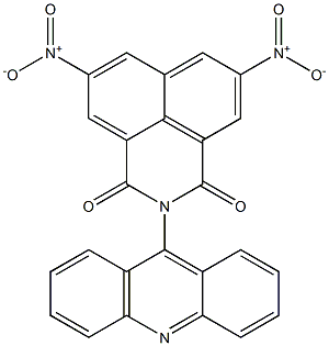 2-(9-acridinyl)-5,8-bisnitro-1H-benzo[de]isoquinoline-1,3(2H)-dione,,结构式