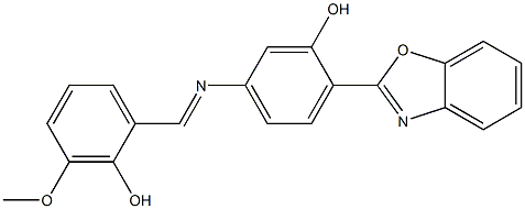 2-(1,3-benzoxazol-2-yl)-5-[(2-hydroxy-3-methoxybenzylidene)amino]phenol Structure