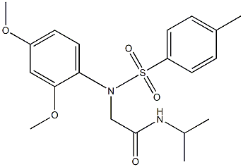 2-{2,4-dimethoxy[(4-methylphenyl)sulfonyl]anilino}-N-isopropylacetamide 化学構造式