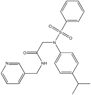 2-[4-isopropyl(phenylsulfonyl)anilino]-N-(pyridin-3-ylmethyl)acetamide Struktur